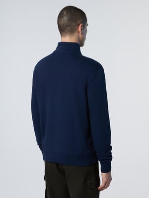North Sails Sweatshirt Durchgehender Reißverschluss mit Logo-Patch