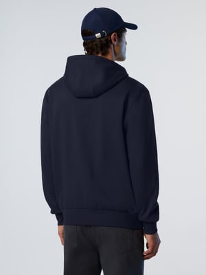 North Sails Kapuzenpullover Durchgehender Reißverschluss mit gesticktem Logo
