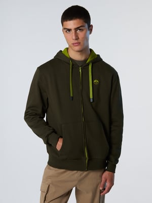 North Sails Kapuzenpullover Durchgehender Reißverschluss mit gesticktem Logo