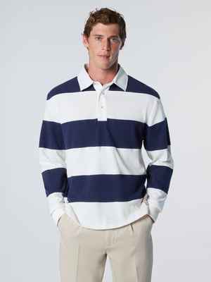North Sails Rugby-Oberteil Gestreiftes Langarmshirt