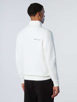 North Sails Sweatshirt Piqué Scuba Stoff mit halbem Reißverschluss