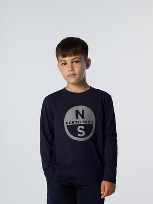 North Sails T-Shirt Langarmshirt mit Maxi-Logo