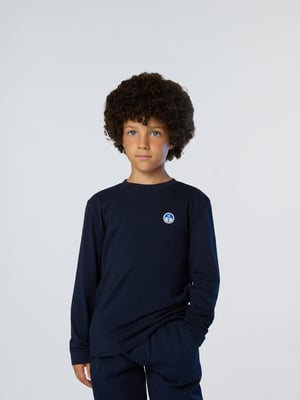 North Sails T-Shirt Langarmshirt mit Logo-Patch