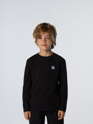 North Sails T-Shirt Langarmshirt mit Logo-Patch
