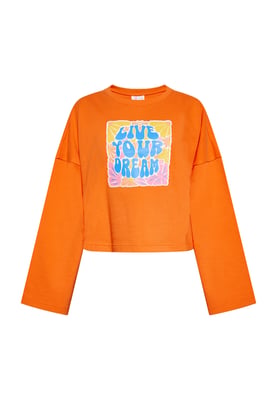 IZIA Sweatshirt Damen orange