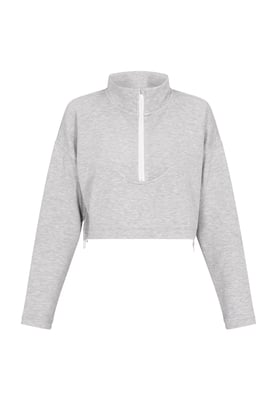 Mymo Sweatshirt Frauen HellGrauMelange