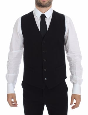Schwarze Strickweste