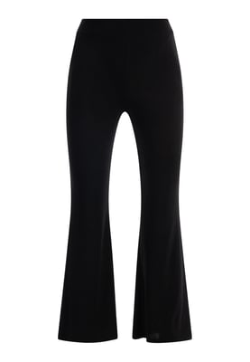 Faina Jersey-Hose mit Glanzgarn Damen schwarz