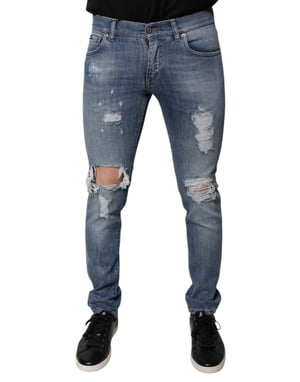 Schmal geschnittene Ripped Jeans