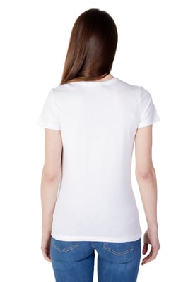 Glitzerstreifen T-Shirt mit kurzen Ärmeln und Rundhalsausschnitt