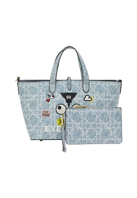 Mymo 2-IN-1-Tragetaschen-Set 2-IN-1-Tragetaschen-Set Frauen blauer Denim