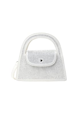 Faina Henkeltasche Damen Weiss Mehrfarbig
