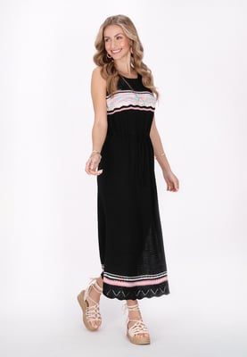 IZIA Kleid Frauen schwarz mehrfarbig