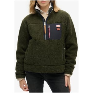 Sherpa Pullover Mit Halbzip und Tasche