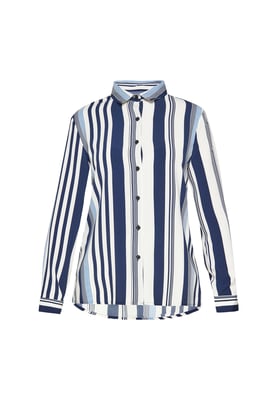 FELIPA Bluse Frauen weiß marineblau