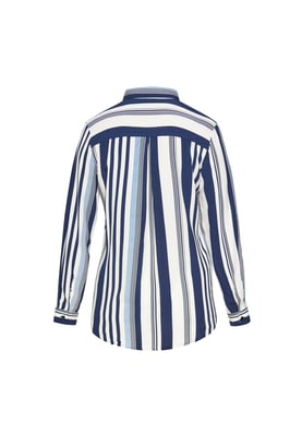 FELIPA Bluse Frauen weiß marineblau