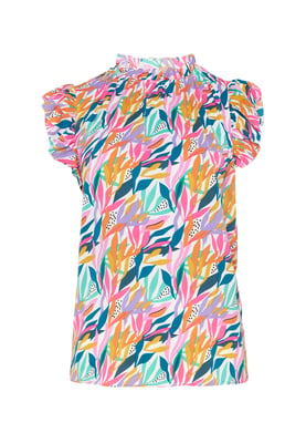 FELIPA Bluse Frauen mehrfarbige Rose