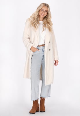 IZIA Mantel Damen Wollweiß