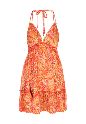 IZIA Kleid Frauen orange mehrfarbig