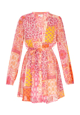IZIA Kleid Frauen orange mehrfarbig