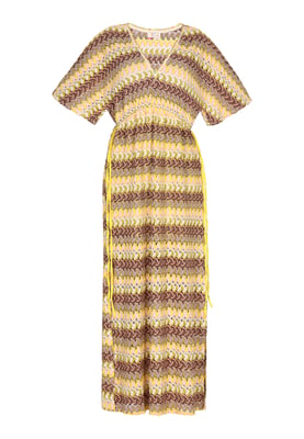 IZIA Kleid Damen Gelb Mehrfarbig