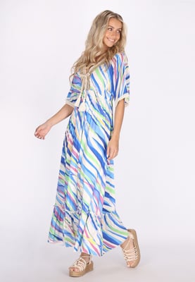 IZIA Kleid Damen Blau Mehrfarbig