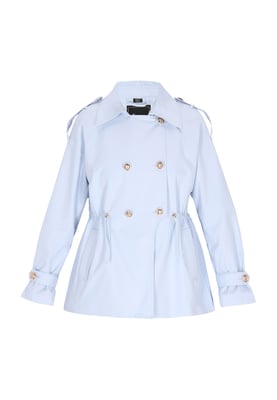 Faina Mantel Frauen hellblau