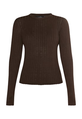 usha Strickpullover Damen dunkelbraun