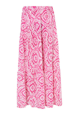 IZIA Maxirock mit Print Damen Rosa