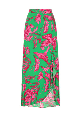 IZIA Rock Frauen grün rosa