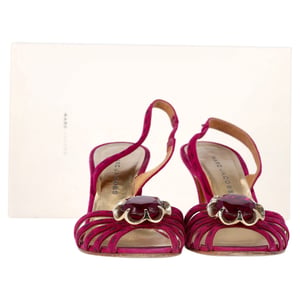 Marc Jacobs Slingback-Sandalen aus pinkem Wildleder