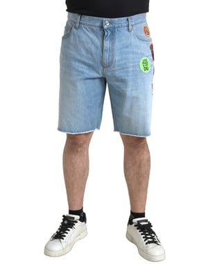 Denim-Shorts mit Patches im entspannten Schnitt