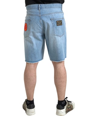 Denim-Shorts mit Patches im entspannten Schnitt