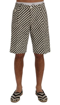 Diagonal gestreifte Shorts Sommerresort
