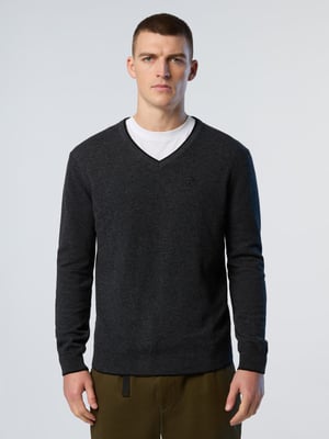 North Sails Pullover V-Ausschnitt mit gesticktem Logo