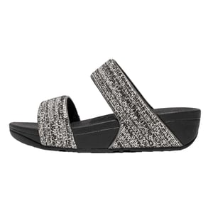 Fit Flop - Damen Badesandale "Lulu", Schimmer, Gewebe (Schwarz)