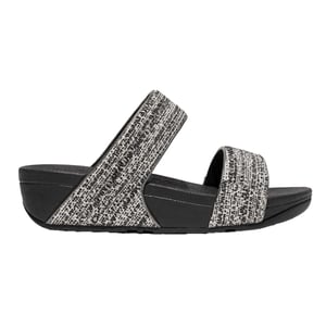 Fit Flop - Damen Badesandale "Lulu", Schimmer, Gewebe (Schwarz)