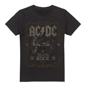 AC/DC - "Rock Label" T-Shirt für Herren (Schwarz)