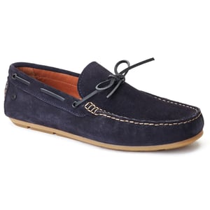 Base London Brooks Leder Herren Navy Standard Slipper