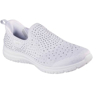 Skechers Virtue Icon Textil Damen Weiß/Silber Standard Sneakers