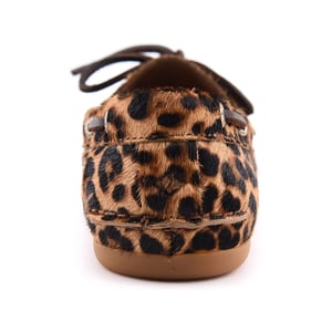 Sperry Slimboat Leder Damen Leoparden Standard Bootsschuhe
