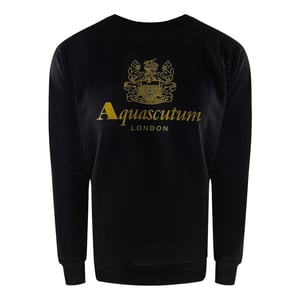 Aquascutum - "London" Trainingsanzug-Set für Herren, Rundhalsausschnitt (Schwarz)