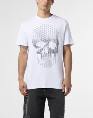 Round Neck T-Shirt Skull Strass Skull Strass