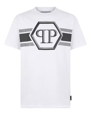 Round Neck T-Shirt Hexagon Line