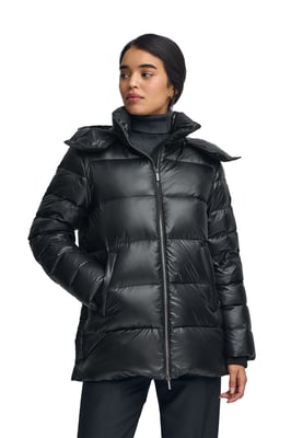 Jacke Ofelia schwarz mit Polo Club-Logo
