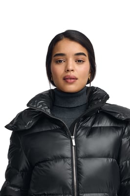 Jacke Ofelia schwarz mit Polo Club-Logo