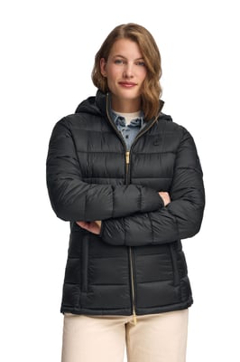 Jacke Cara Ultralight schwarz mit Polo Club-Logo