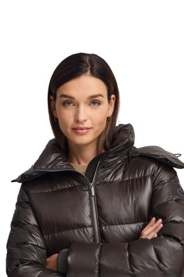 Jacke Ofelia braun mit Polo Club-Logo