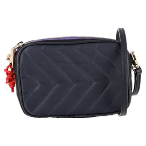 Sandro Chevron Steppgürteltasche aus marineblauem Polyamid