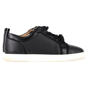 Christian Louboutin Louis Junior Sneaker aus schwarzem Leder